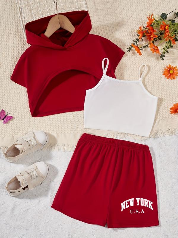 Girls Casual Sleeveless Summer Suit for Kids