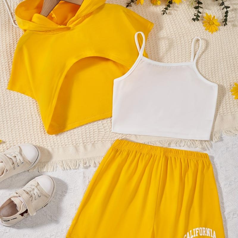 Girls Casual Sleeveless Summer Suit for Kids