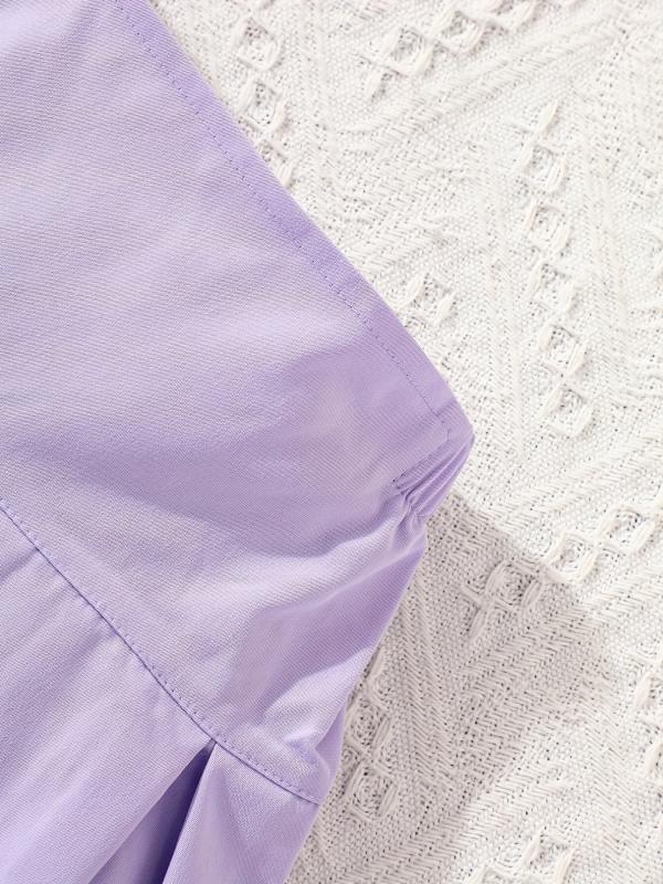 Girls Off Shoulder Top & Pleated Skirt Set For Kids