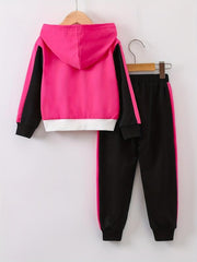 Girls Unicorn Hoodie & Sweatpants Set Casual Kids Clothes
