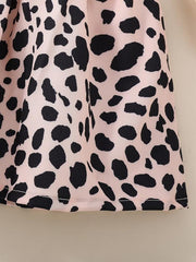 2pcs Toddler Girls LOVE Graphic T Shirt & Leopard Skirt Set Kids Summer Clothes
