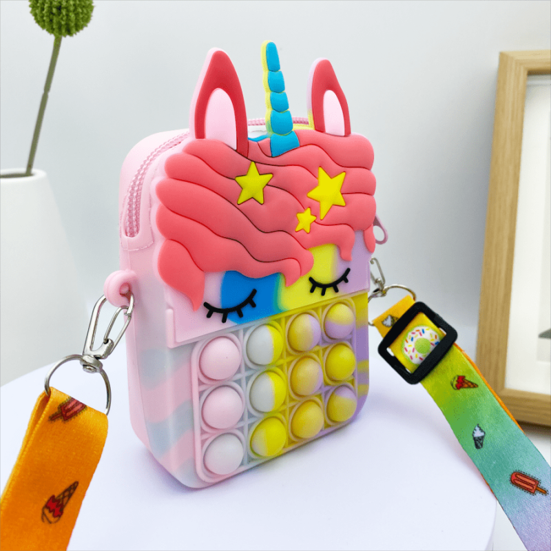 Animal Silicone Bag Messenger Coin Purse For Kids