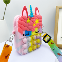 Animal Silicone Bag Messenger Coin Purse For Kids