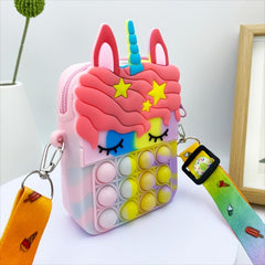 Animal Silicone Bag Messenger Coin Purse For Kids