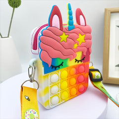 Animal Silicone Bag Messenger Coin Purse For Kids