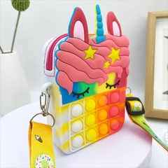 Animal Silicone Bag Messenger Coin Purse For Kids
