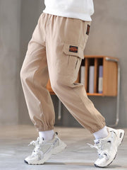 Boys Cargo Trouser Joggers Kids Autumn Winter Clothes