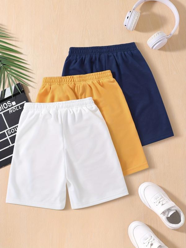 3pcs Boys Comfortable Casual Shorts for Summer Kids Clothes