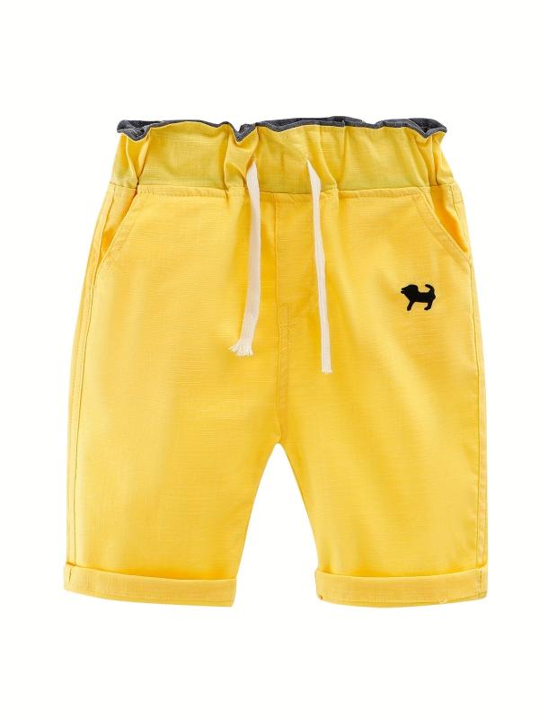 Boys Animal Cotton Shorts Drawstring Waist Summer Kids Clothes