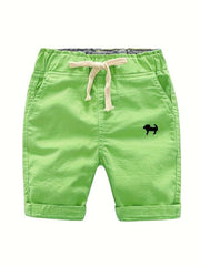 Boys Animal Cotton Shorts Drawstring Waist Summer Kids Clothes