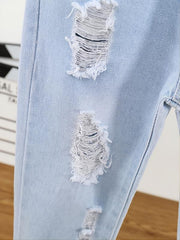 Baby Girls' Distressed Jeans Light