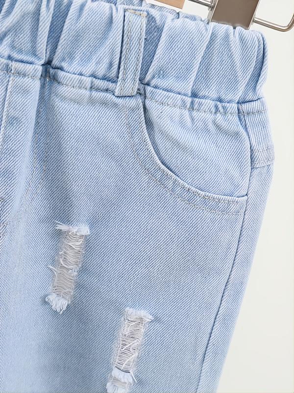 Baby Girls' Distressed Jeans Light