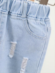 Baby Girls' Distressed Jeans Light