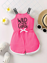 Toddler Girls PAPA'S GIRL Cami Rompers Jumpsuits