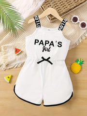 Toddler Girls PAPA'S GIRL Cami Rompers Jumpsuits