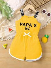 Toddler Girls PAPA'S GIRL Cami Rompers Jumpsuits