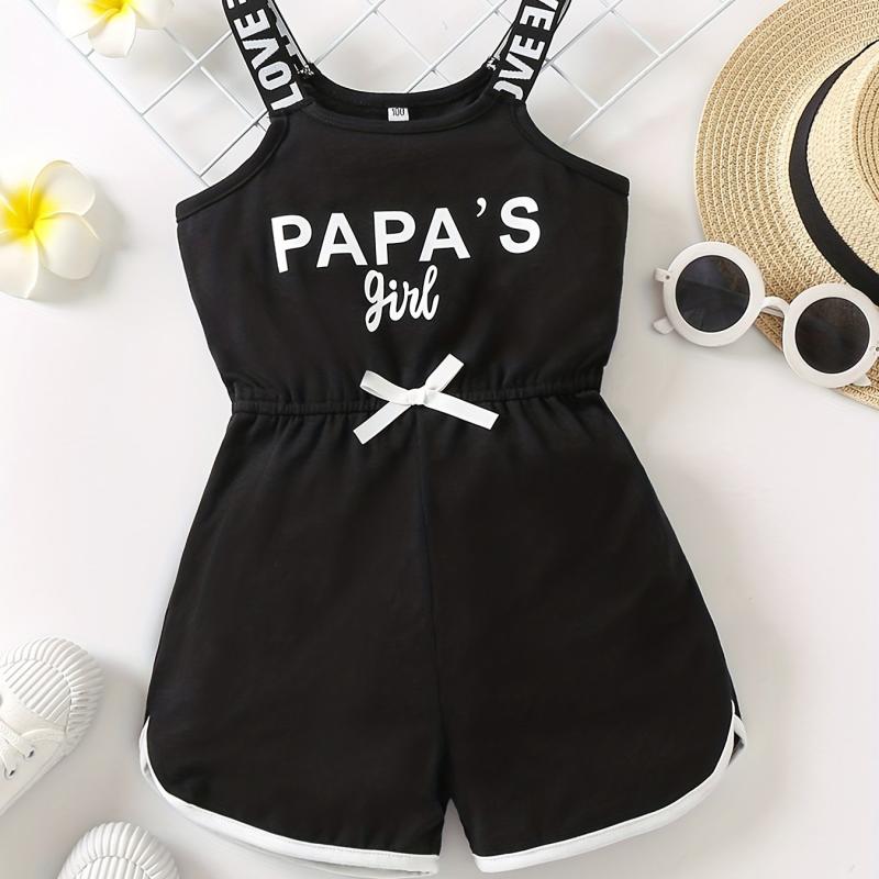 Toddler Girls PAPA'S GIRL Cami Rompers Jumpsuits