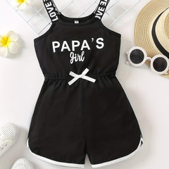 Toddler Girls PAPA'S GIRL Cami Rompers Jumpsuits