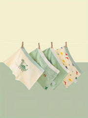 4pcs Boys Teen Cartoon Boxer Briefs Clothes