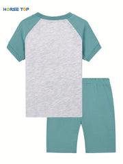 Boys Car Graphic Top & Shorts Pajama Set