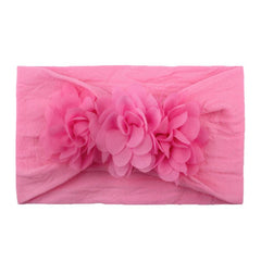 Baby Girls Nylon Three Flower Headband Hair Accessories