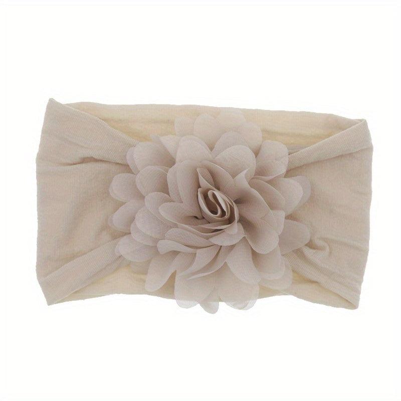Chiffon Flower Nylon Headband for Baby Girls