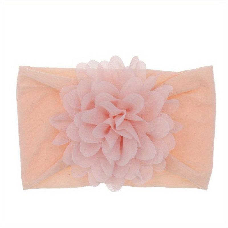 Chiffon Flower Nylon Headband for Baby Girls
