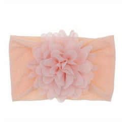 Chiffon Flower Nylon Headband for Baby Girls