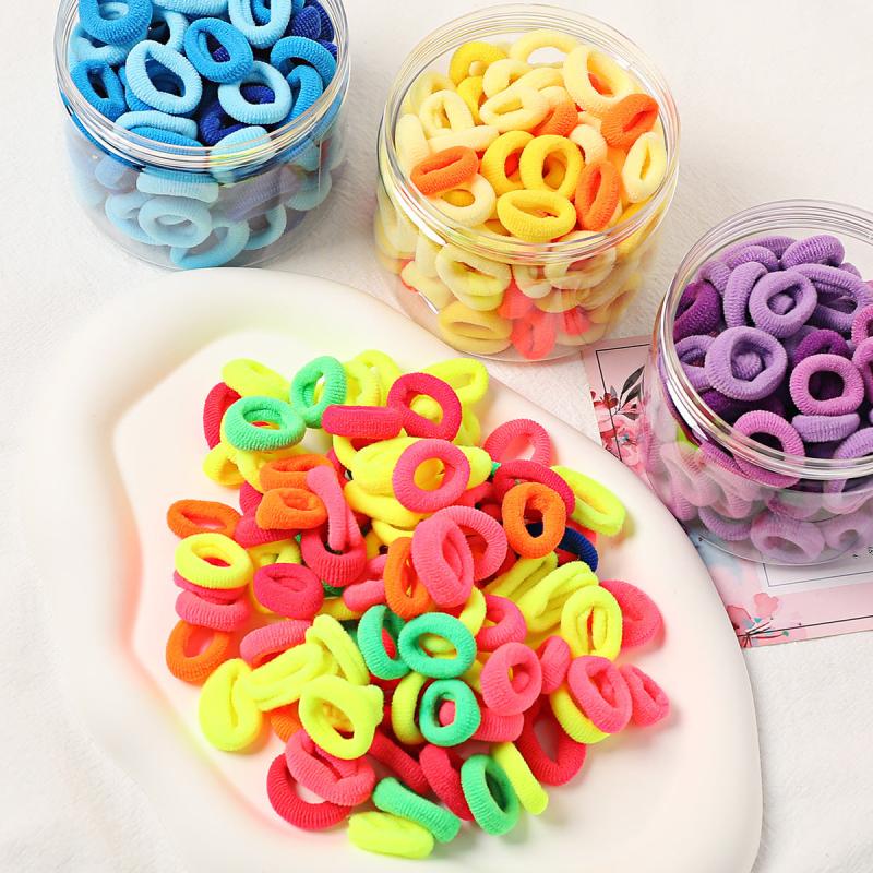 100pcs High Stretch Hair Rope Hair Bands for Girls