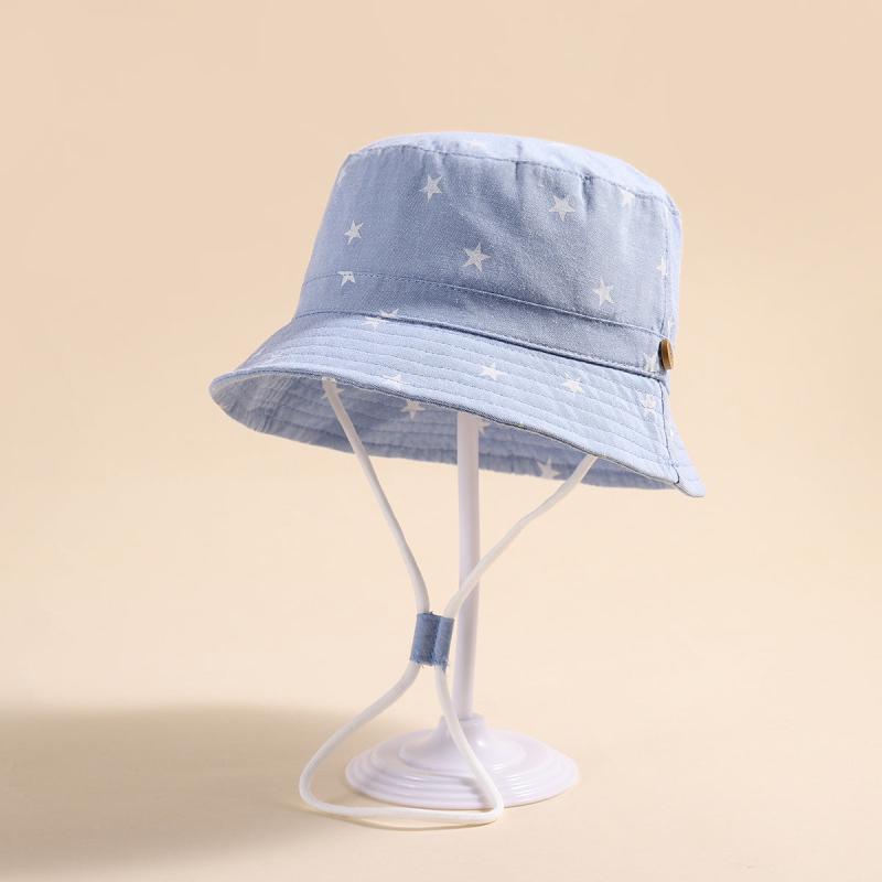 Kids Cartoon Print Adjustable Bucket Hat Sun Hat