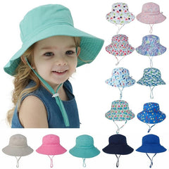 Summer Baby Sun Hat with Neck Ear Cover Anti UV Kids Beach Caps Bucket Cap