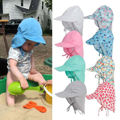 Toddler Solid Bucket Hat Sunscreen Adjustable Wide Brim Beach Basin Hat