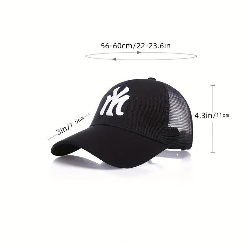 Men's Sunscreen Mesh Hat MY Letter Baseball Cap