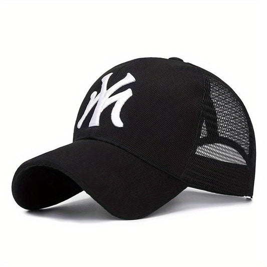 Men's Sunscreen Mesh Hat MY Letter Baseball Cap