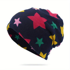 Multicolor Stripe Knit Beanie for Winter