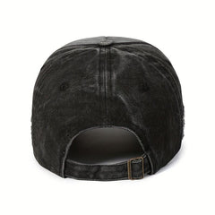 Men's Washed Embroidered Baseball Cap