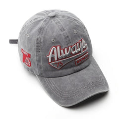 Men's Retro Baseball Hat Pattern Charms Embroidery Baseball Cap Sunshade Hat