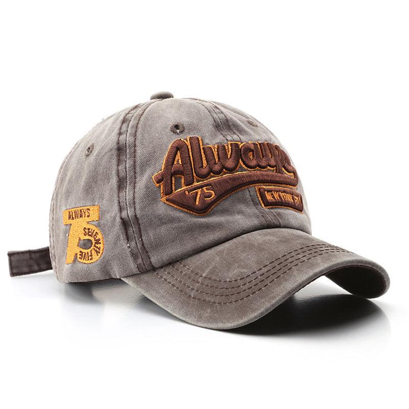 Men's Retro Baseball Hat Pattern Charms Embroidery Baseball Cap Sunshade Hat