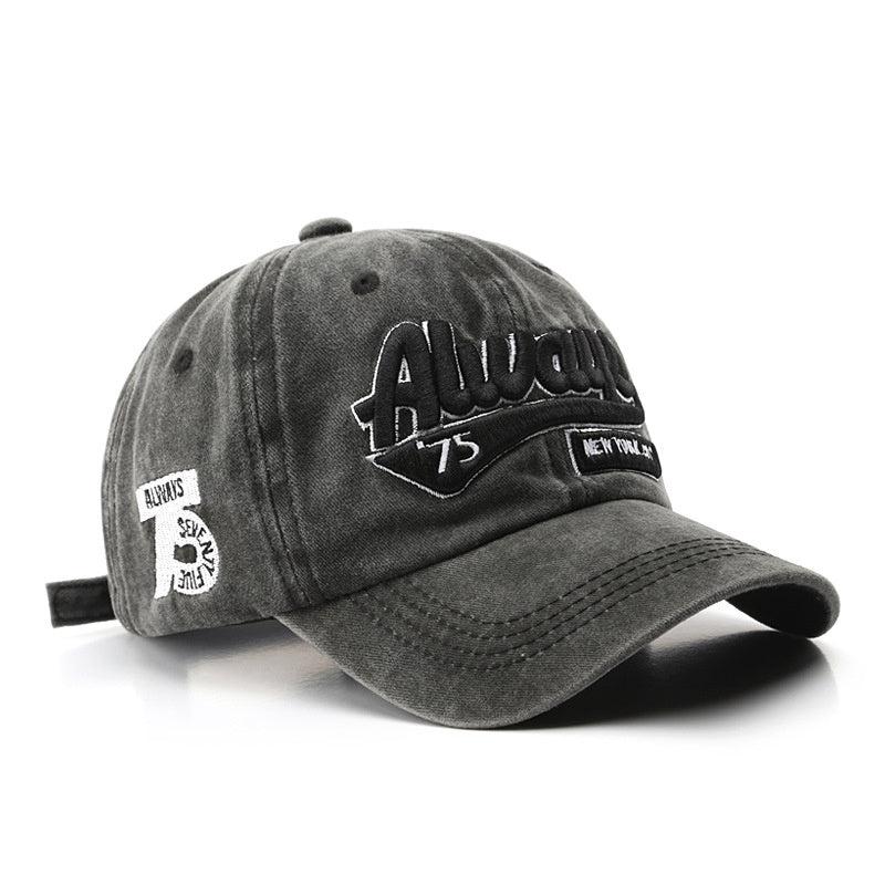 Men's Retro Baseball Hat Pattern Charms Embroidery Baseball Cap Sunshade Hat