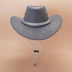 Vintage Cowboy Jazz Hat Wide Brim Sunscreen Travel Beach Hat