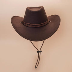 Vintage Cowboy Jazz Hat Wide Brim Sunscreen Travel Beach Hat