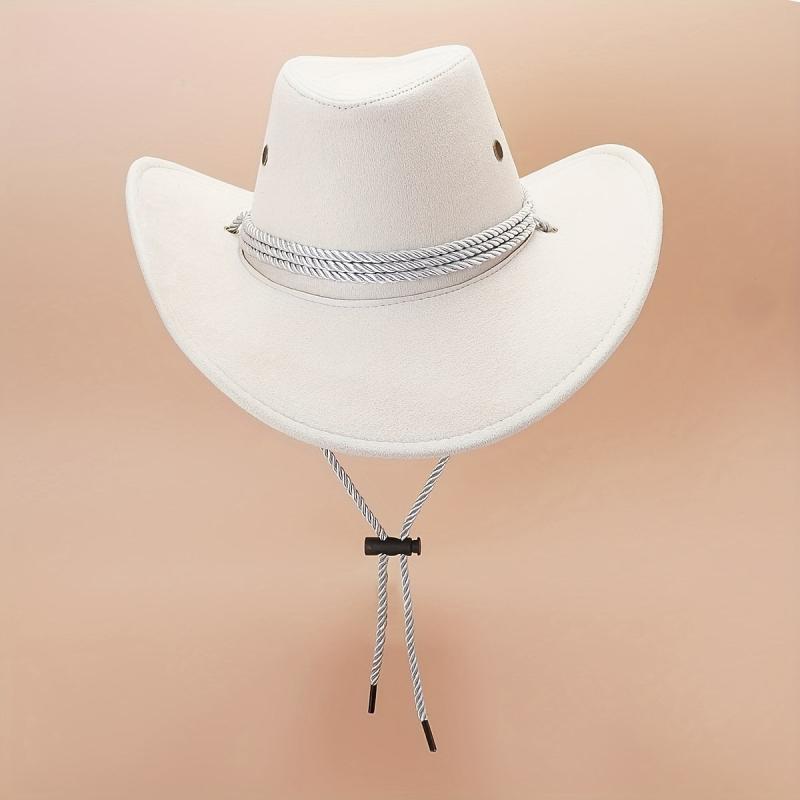 Vintage Cowboy Jazz Hat Wide Brim Sunscreen Travel Beach Hat
