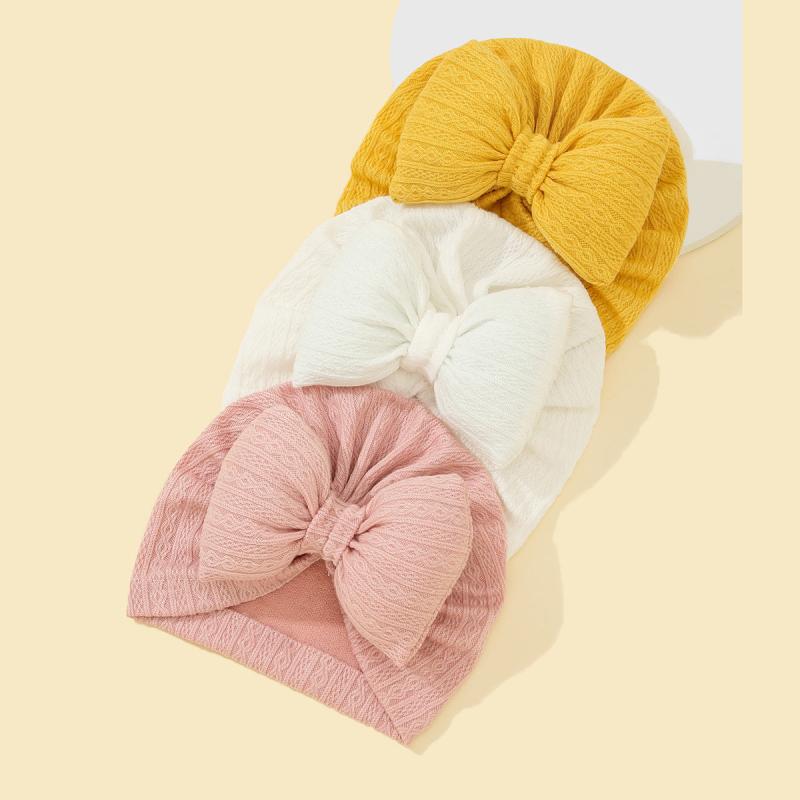 3-Pack Baby Bow Hats