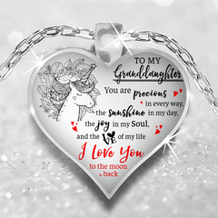 Unicorn Print Heart Shaped Pendant Necklace for Girls