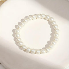 Classic Pearl Beads Chain Bracelet for Men Women Kids