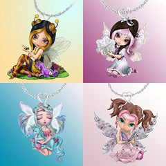Fairy Princess Pendant Necklace Gift For Daughter