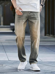 Men's Distressed Jeans Casual Street Style Denim Pants