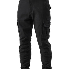 Men's Slim Fit Cargo Jeans Casual Street Style High Stretch Denim Pants