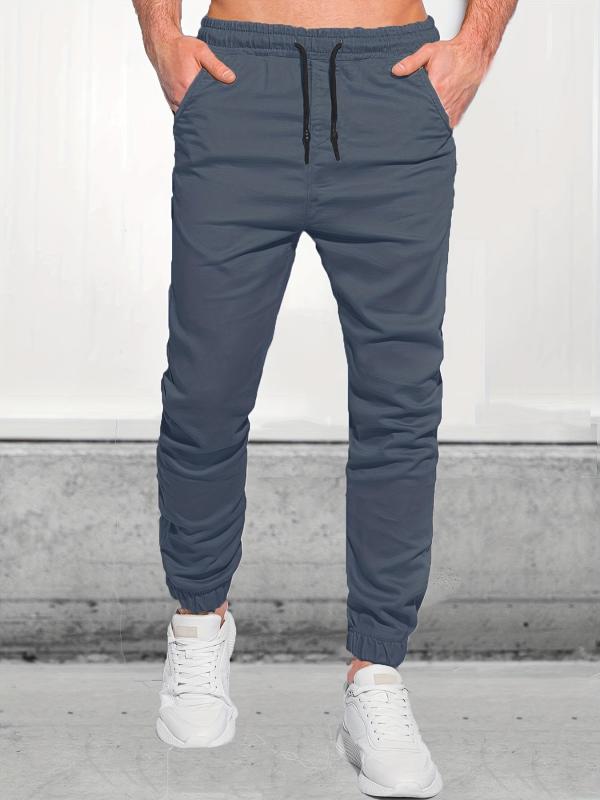Men's Drawstring Joggers Casual Tapered Pants Fitness Cycling