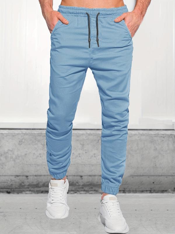 Men's Drawstring Joggers Casual Tapered Pants Fitness Cycling